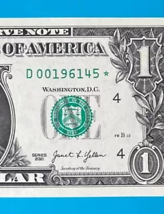 1961 April 5 : D 00196145 * BIRTHDAY Note $1 One Dollar Bill *UNC* - Picture 1 of 3