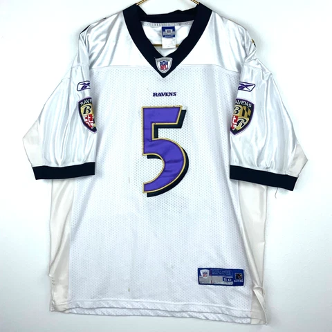 Vintage Baltimore Ravens Joe Flacco Reebok Jersey Size 50 White Nfl Cover