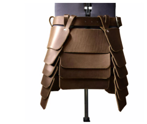 Medieval Warrior Fantasy Costume Cosplay LARP Faux Leather Battle Skirt Belt S