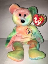 Rare Ty Beanie Baby Peace Bear Original Collectible 1996 NEW Old Stock