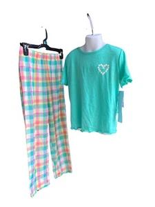 NWT CAT AND JACK Girls Multicolor 3 Piece Pajama Set M 8 - Picture 1 of 3