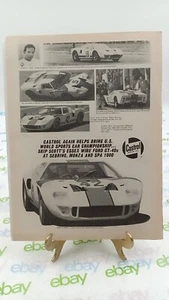 FORD GT40 1967 PRINT AD ORIGINAL CASTROL OIL AD 11 X 8 - Picture 1 of 1