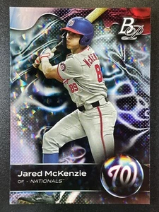 2023 Bowman Platinum Ice Parallel Top Prospect Jared McKenzie #TOP-4 Nazionali - Foto 1 di 2