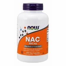 NOW FOODS NAC 250 Capsule Vegetali 600 mg | NAC N-Acetil Cisteina Now Foods