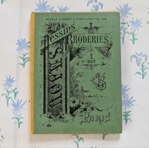 Maison Sajou Miniature Green Cross Stitch Album #653 Needlepoint DIY French - Picture 1 of 2