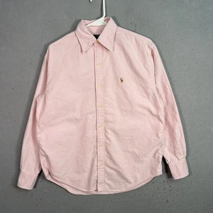 Ralph Lauren Sport Pink & White Striped Button-Down Shirt Womens Size 6 - Picture 1 of 9