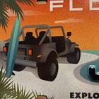 LICENSE PLATE PLATES ￼ Offroad Florida JNS7C Jeep Surfboard Beach Water Ocean ￼￼