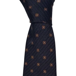 Robert Talbott Best Of Class Mens Silk Blend Necktie Black Geometric Tie EUC - Picture 1 of 2