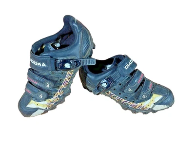 DIADORA MTB Zapatos de Ciclismo Bicicleta de Montaña Damas Talla EU37 US6.5 Mondo 230 cs1028 Foto 1 de 4