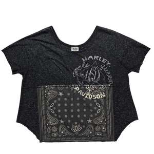 Women's Harley Davidson Paisley Patch Lightweight T Shirt Size Large - Picture 1 of 5