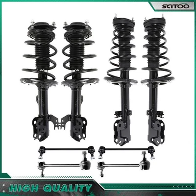For 2012-2017 Toyota Camry Front Rear Struts Spring Sway Bars Suspension Kit - Image 1 of 4