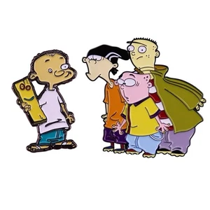 Juego de 2 prendedores de metal esmaltados Jonny tablones de red de dibujos animados Edd n Eddy - Imagen 1 de 6