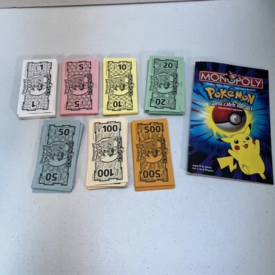 1999 Pokemon Monopoly REPLACEMENT MONEY Collector Board Game Bank Parts Pieces - Image 1 of 4