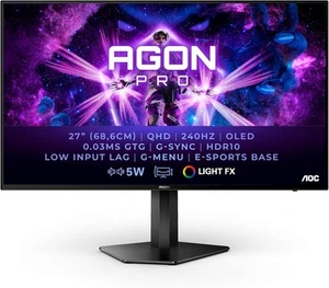 Moniteur OLED AOC Agon Pro AG276QZD 26,5" WQHD 2560x1440 HDR NVIDIA G-Sync 240Hz - Photo 1/4