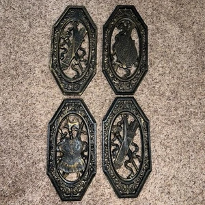 Vtg 70s Homco Spanish Conquistador Wall Plaques Coat of Arms Gothic Knight (4) - Picture 1 of 10