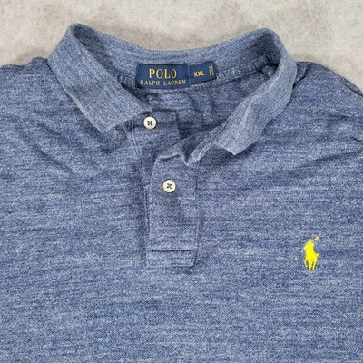 Polo Ralph Lauren Short Sleeve Polo Shirt Mens XXL Blue 100% Cotton - Image 1 of 4