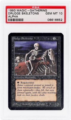 1993 Magic the Gathering Drudge Skeletons :K: Alpha #106 PSA 10 - Image 1 of 2