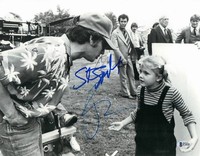 E.T. STEVEN SPIELBERG DREW BARRYMORE SIGNED AUTOGRAPH ET 11X14 PHOTO BAS BECKETT