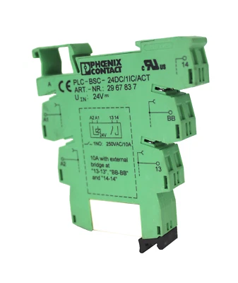 Phoenix Contact PLC-BSC-24DC/1IC/ACT Solid State Relay, 24V, 250Vac, 6A, 2967837 - Image 1 of 4