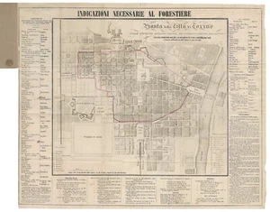 Antique Map "Pianta della Città di Torino" (Italy) G. Serra, 1860 - Picture 1 of 11