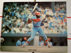 Dick Allen 1972-74 White Sox signed 11x14 Stadium Arena Card