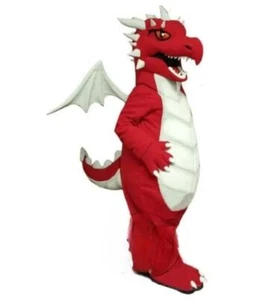 nuovo costume mascotte drago rosso feroce costume fantasia tema cartone animato vestito fantasia - Foto 1 di 4
