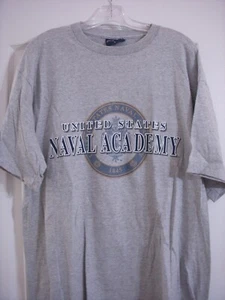 US NAVAL ACADEMY SOUVENIR GREY SHORT SLEEVED T SHIRT NEW - Picture 1 of 2