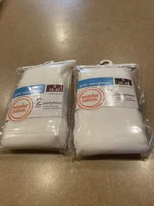 4 Pairs Girls Kids Wonder Nation White Sheer Tights Pantyhose Size Small 4-6 Kid - Picture 1 of 3