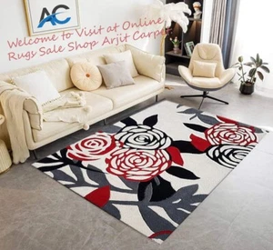 Floral Hand Tufted Modern Rugs Soft Wool, for Interior Aesthetics.. - Picture 1 of 8