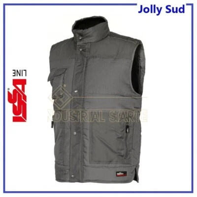 Smanicato Gilet da Lavoro per Uomo ISSA LINE con Multitasche Imbottito Invernale - Immagine 1 di 4