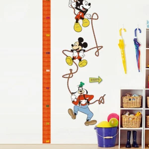 Mickey Mouse Goofy Growth Height Chart Removable Wall Stickers Kids Art Mural - Picture 1 of 4