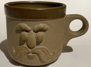 Fitz and Floyd Stoneware Pottery Men's Mustache 3D Face Mug Mustache Protector - Picture 1 of 9