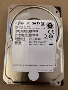 147GB Fujitsu HDD SAS-2 Hard Drive SFF 2.5" 6Gbps 10K MBD2147RC - Afbeelding 1 van 3