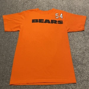 Reebok Chicago Bears Shirt Mens Medium Orange Brian Urlacher Short Sleeve NFL - Picture 1 of 7