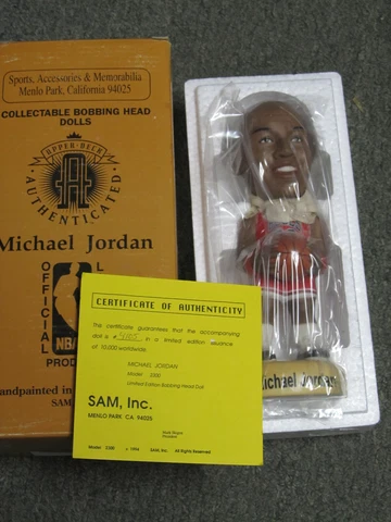 MICHAEL JORDAN Sams Bobblehead 1994 Rare Collectible Chicago Bulls RED Jersey 🔥 Cover