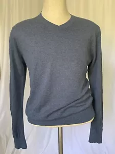 BANANA REPUBLIC Mens Cotton/Viscose V-neck Sweater Blue Heather, Small - Picture 1 of 9
