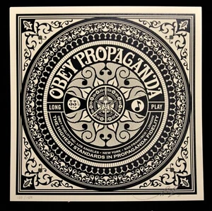 SHEPARD FAIREY hand signed Party At The Moontower ed/150 record 2011 obey giant - Picture 1 of 4