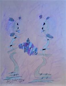 Matt Zedler Original | Drawing | #A136 | 1 of 1 | 9 x 12" | Ink & Pastel | $250 - Picture 1 of 1