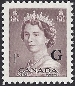 🍁Canada #O33 "QUEEN ELIZABETH II" Brand New 1953 Overprint G Issue (B) - Picture 1 of 2