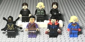 7 Lego DC Marvel Super Hero Minifigures Maxwell Lord Black Widow Dr Strange Wong - Picture 1 of 2