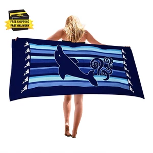 Beach Towel Microfiber Beach Towels Sand Free Quick Dry Lightweight Thin Sand Fr - Picture 1 of 7