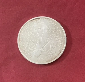 BRD 10 DM Gedenkmünze 1997 "D" Heinrich Heine« Silber 625 - Bild 1 von 2