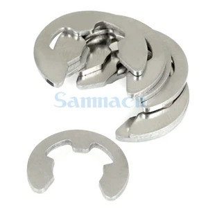 M1.5-M20 304 Stainless Steel E Type Clips E-clips Ring Snap Retaining Circlip - Picture 1 of 4