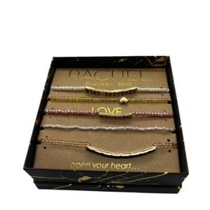 Rachel Roy Armband Geschenkset 5 Stück Love Be Kind Grateful Perlen Metallmix  - Bild 1 von 11