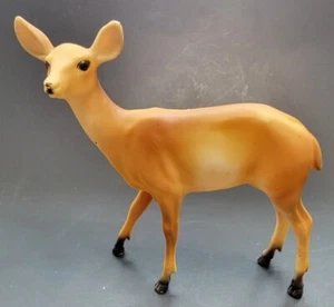 Vintage Plastic Doe /Deer Standing Christmas Holiday Figure 6" H Celluloid. - Picture 1 of 10