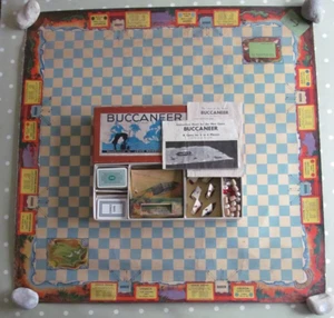 VINTAGE BUCCANEER BOARD GAME BY JOHN WADDINGTON EARLY 2 PIECE EDITION - COMPLETE - Picture 1 of 17