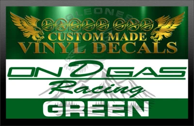 1x  On D Gas Racing Vinyl Decal Stickers #132 Foto 1 de 4