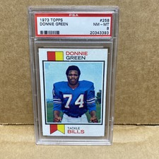 1973 TOPPS #258 DONNIE GREEN Buffalo Bills ROOKIE CARD - 01 Psa 8