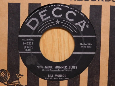 Bill Monroe country 45 My Little Georgia Rose bw New Mule Skinner Blues Decca - Image 1 of 2