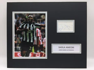 RARE Shola Ameobi Newcastle Signed Photo Display + COA AUTOGRAPH v SUNDERLAND - Picture 1 of 3